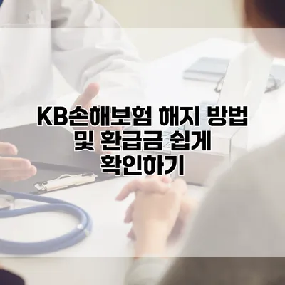 KB손해보험 해지 방법 및 환급금 쉽게 확인하기