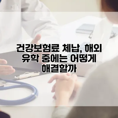 건강보험료 체납, 해외 유학 중에는 어떻게 해결할까?