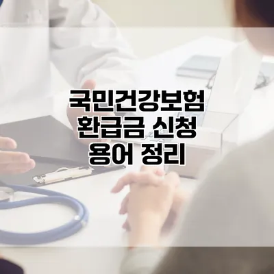 국민건강보험 환급금 신청 용어 정리