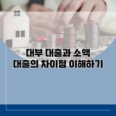 대부 대출과 소액 대출의 차이점 이해하기