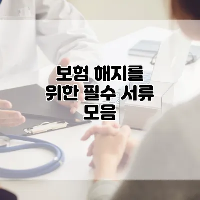 보험 해지를 위한 필수 서류 모음