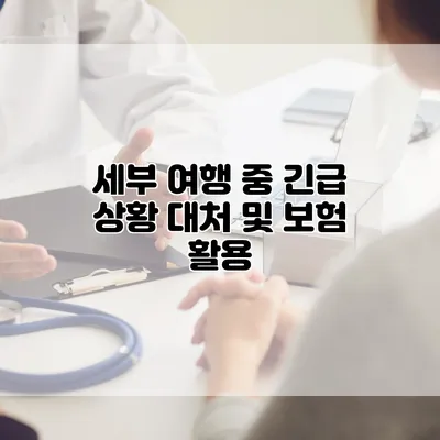 세부 여행 중 긴급 상황 대처 및 보험 활용
