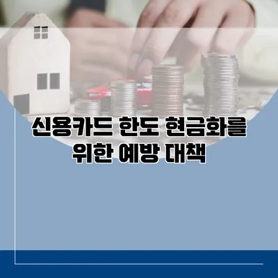 신용카드 한도 현금화를 위한 예방 대책
