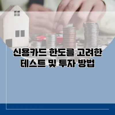 신용카드 한도를 고려한 테스트 및 투자 방법