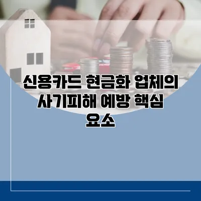 신용카드 현금화 업체의 사기피해 예방 핵심 요소