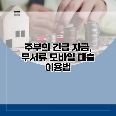 주부의 긴급 자금, 무서류 모바일 대출 이용법