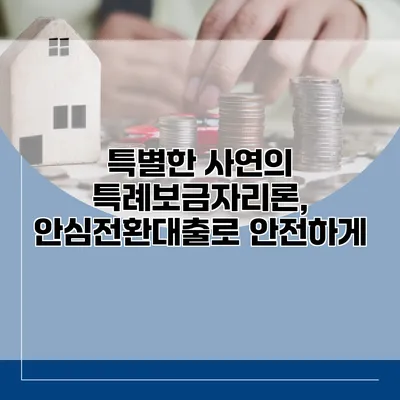 특별한 사연의 특례보금자리론, 안심전환대출로 안전하게