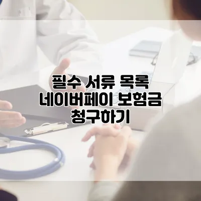 필수 서류 목록 네이버페이 보험금 청구하기