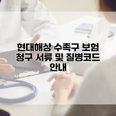 현대해상 수족구 보험 청구 서류 및 질병코드 안내