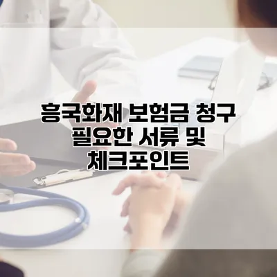 흥국화재 보험금 청구 필요한 서류 및 체크포인트
