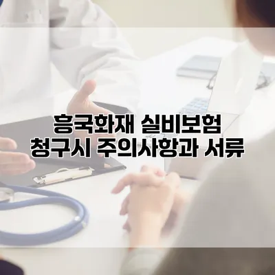 흥국화재 실비보험 청구시 주의사항과 서류