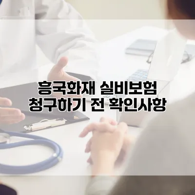 흥국화재 실비보험 청구하기 전 확인사항
